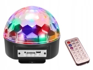 DISCO LED RGB BALL ДИСКОПРОЕКТОР + ПУЛЬТ ДИСТАНЦИОННОГО УПРАВЛЕНИЯ