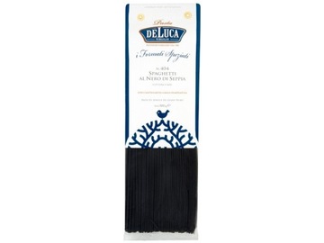 Czarny Makaron Spaghetti Sepia 500g De Luca