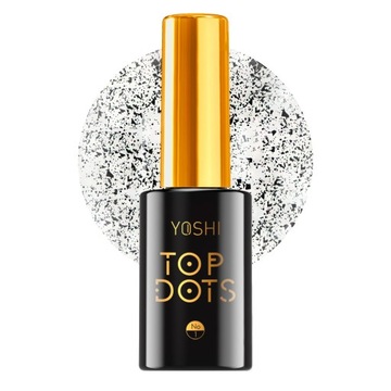 Top Dots NO.1 YOSHI Nabłyszczający top czarne drobinki 10ml