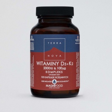 TERRANOVA Wit.D3 + K2 2000 IU &100 mcg, 100kaps.