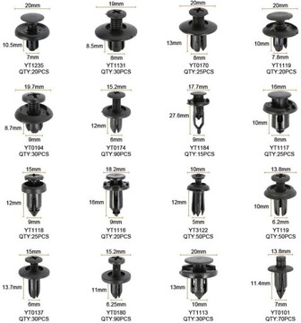 НАБОР АВТОМОБИЛЬНЫХ ЗАЖИМОВ 620 ШТ.