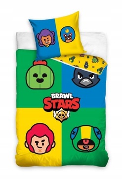 POŚCIEL GRA BRAWL STARS 140x200 CM DZIECIĘCA SPIKE LEON KRUK