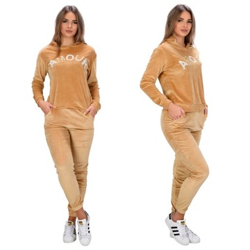 WE342 r. L/XL WELUROWY MODNY KOMPLET DRESOWY