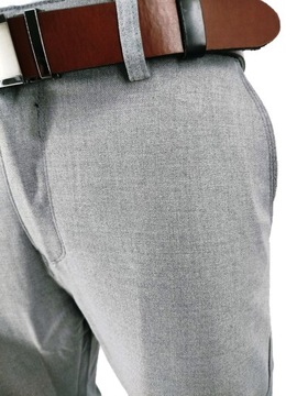 МУЖСКИЕ СЕРЫЕ ЭЛЕГАНТНЫЕ БРЮКИ ЧИНОС R2346 W38 ТАЛИЯ: 96-98 СМ