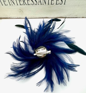 Головной убор БРОШЬ БУЛАВКА Головной убор ПЕРО ТЕМНО-СИНИЙ
