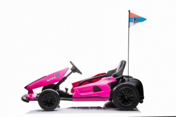 Детский картинг Speed ​​7 Drift King на батарейках, Розовый + функция дрифта