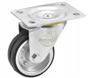 KOŁO SKRĘTNE METAL-GUMA 100mm W OBUDOWIE SKRĘTNEJ