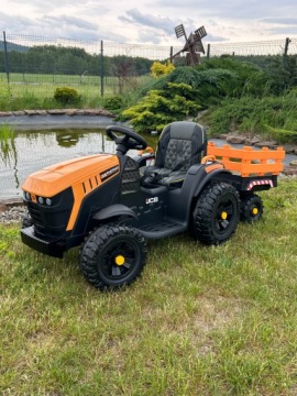 Великий Трактор на акумуляторі з Причепом Пульт для дітей JCB 12 В 9 Аг