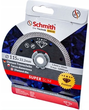 Tarcza Diamentowa Schmith 115 mm Premium Slim SDSS-01