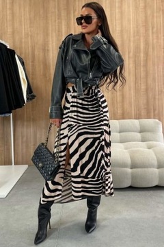 ДЛИННАЯ ЮБКА НА Резинке, миди с леопардовым принтом, с разрезами