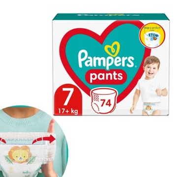 PIELUCHOMAJTKI PAMPERS PANTS 7 MEGA PACK 74SZT