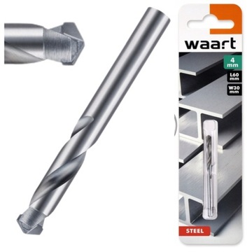 WIERTŁO DO METALU WĘGLIK SPIEKANY do Twardej Stali Tytanu Żeliwa 4.0 MM