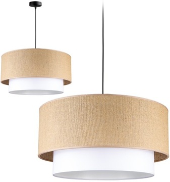 LAMPA WISZĄCA SUFITOWA ŻYRANDOL ABAŻUR NOWOCZESNA