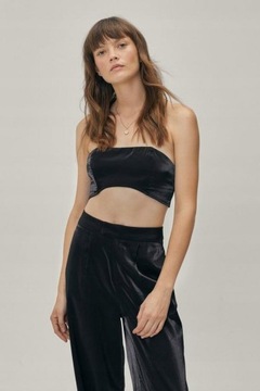 NASTY GAL CROP TOP BRALET POŁYSK DBV XXC__XL