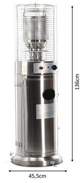 НАГРЕВАТЕЛЬНЫЙ ЗОНТИК ГАЗОВЫЙ РАДИАЦИОННЫЙ КРЫШКА 13кВт