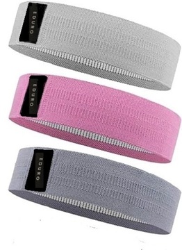 ZESTAW 3 MINI GUMY MATERIAŁOWE DO ĆWICZEŃ EDURO HIP BAND