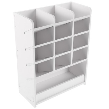 Деревянный настольный органайзер для маркеров и кистей для макияжа.