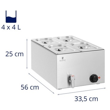 ПОДОГРЕВАТЕЛЬ ГАСТРОНОМИЧЕСКИЙ НАСТОЛ BEMAR 4 GN 1/4