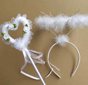 КОСТЮМ АНГЕЛА: КРЫЛЬЯ АНГЕЛА + ГАЛО + КОМПЛЕКТ ЮБКА АНГЕЛА