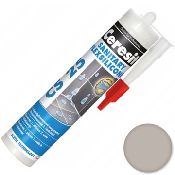 Silikon sanitarny Ceresit CS25 280ml SZARY