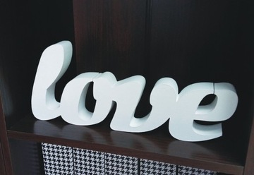 любовная надпись 3D буквы связаны