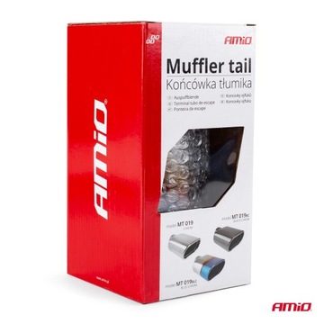 Насадка выхлопа, глушитель, крышка глушителя, хром, нержавеющая сталь MT 019BLC