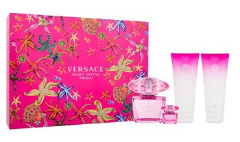 Versace Bright Crystal Absolu EDP 90+5ml +żel 100ml + balsam 100ml