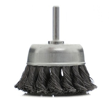 SZCZOTKA DRUCIANA NA WIERTARKĘ 75mm DRUT SKRĘCANY