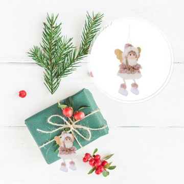 BOŻE NARODZENIE ANIOŁEK WISIOREK LALKA DZIECKO PLUSZ 2 SZT