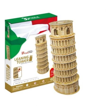 Puzzle 3D Krzywa Wieża w Pizie 30 el. CUBIC FUN