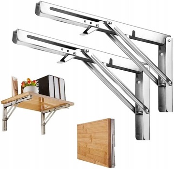 SKŁADANY WSPORNIK BLATU PÓŁKI SKŁADANY WSPORNIKI 50CM 2szt SOLIDNY 160 kg