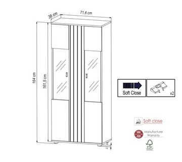 Секция комплект мебели гостиная спальня Solea VA 341x202x38 см