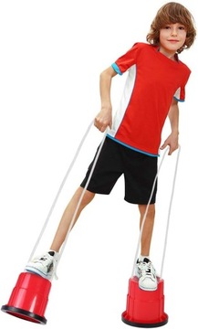 Szczudła dla dzieci kubełkowe CZERWONE CHODACZKI 2szt 50 KG