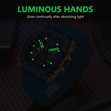 Многофункциональные мужские кварцевые часы Naviforce Luminous Sports Watch