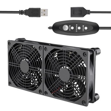 DWUGŁOWICOWY WENTYLATOR USB 3 REGULOWANE PRĘDKOŚCI