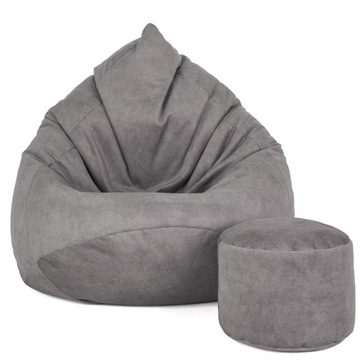 MEGA PUFA WOREK SAKO 110x140 WELUR PREMIUM | FOTEL LOFT SIEDZISKO RELAX