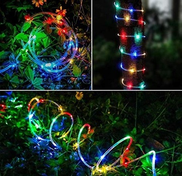 ZEWNĘTRZNY WĄŻ LED CHOINKOWY MULTICOLOR 3 ŻYŁOWY