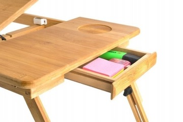 РЕГУЛИРУЕМЫЙ ДЕРЕВЯННЫЙ СТОЛИК ПОД НОУТБУК ДО КРОВАТИ