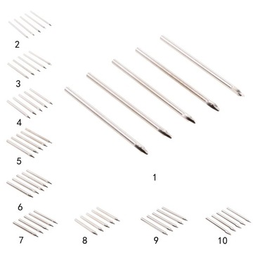 Набор сверл для стеклянной плитки, 5 шт.