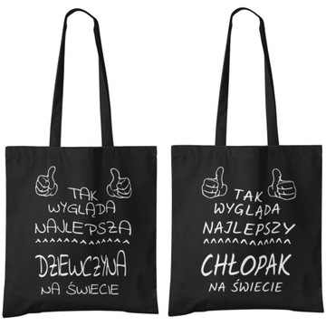 ZESTAW TOREB DLA PAR PREZENT NA WALENTYNKI 2 SZT