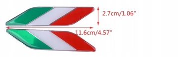 2X автомобильное крыло, наклейка с флагом Италии