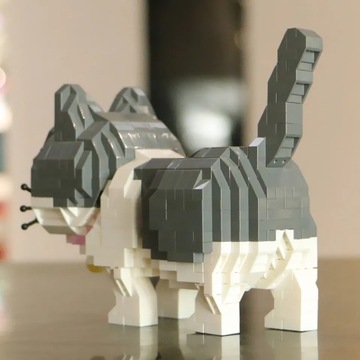 Конструкторы Игрушка для кошек КОТЕНОК серый кот 673 элемента коробка PL