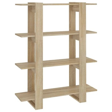 Elegancki Prosty Regał Berkfield Home 100x30x123,5cm 3 półki Dąb Sonoma