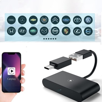 БЕСПРОВОДНОЙ АВТОМОБИЛЬНЫЙ АДАПТЕР CARPLAY IOS USB 0,25 Вт