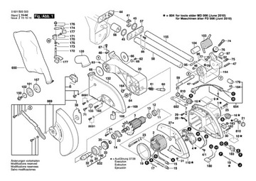 Статор Bosch 1609203J56 для торцовочной пилы GCM 10 S