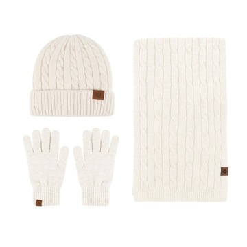Zestaw szalików i rękawiczek z ekranem dotykowym Beanie Winter Warm Beanie