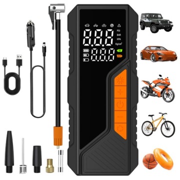 Kompresor Pumpa Led Na Pneumatiky Automobilové Kolo Powerbank 4500 mAh