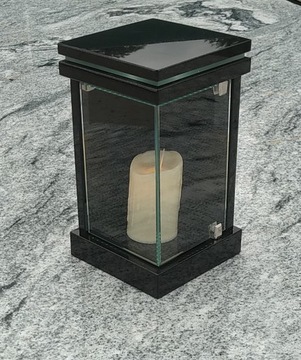 Lampion granitowy nagrobny granitowy PODSWIETL LED