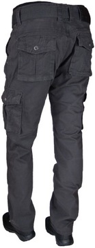 SPODNIE BOJÓWKI SZARE STRETCH z Paskiem Różne Rozmiary r. 40 IT/Th-7