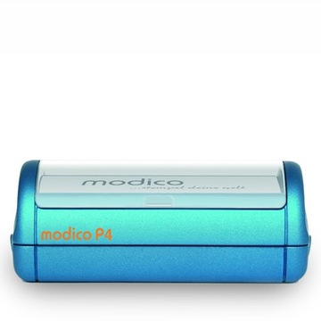 PIECZĄTKA Modico P4, 55x19mm, 6 wersów. NIEBIESKA